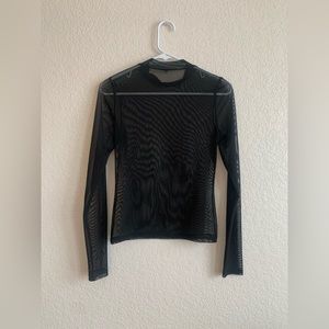 Black mesh long sleeve